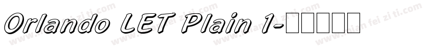 Orlando LET Plain 1字体转换